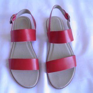 Timberland Chicago Riverside Red Leather Sandals Size 9.5M